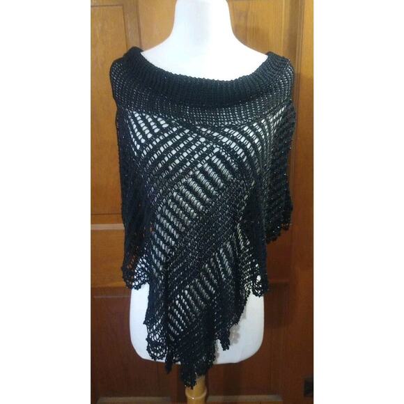 NWT St. John Evening Crocheted Capelet Sz PS Black Beaded $345 Shawl - Picture 1 of 8
